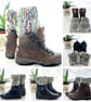 Multicoloured Boot Cuffs, Bright Crochet Ankle Warmers, One Size. - Image 7