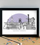 Barnsley Skyline Art Print - Image 2