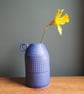Summer Seconds - Slab built  unique flower vase bright blue