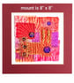 Abstract mixed media textile wall hanging, contemporary wall fabric decor - Image 3