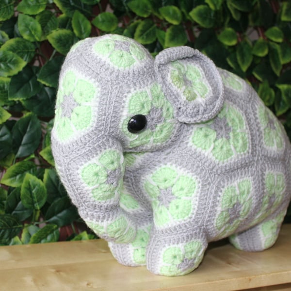 handmade crochet elephant
