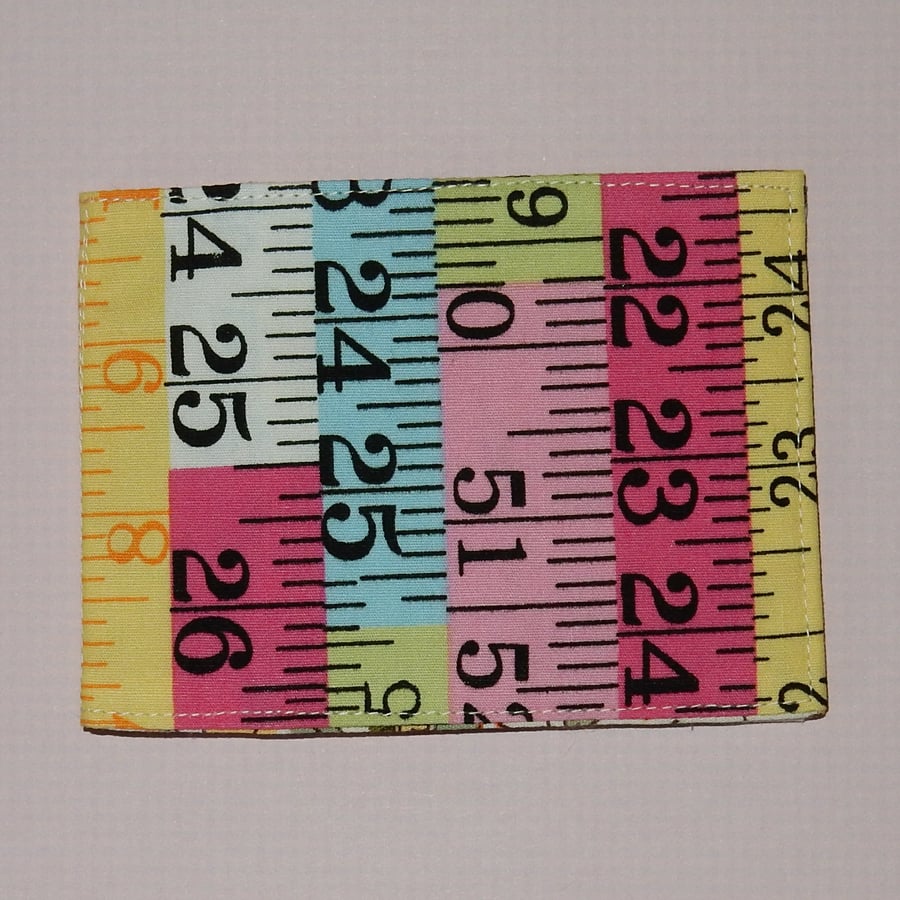 Travel card wallet Tape measure