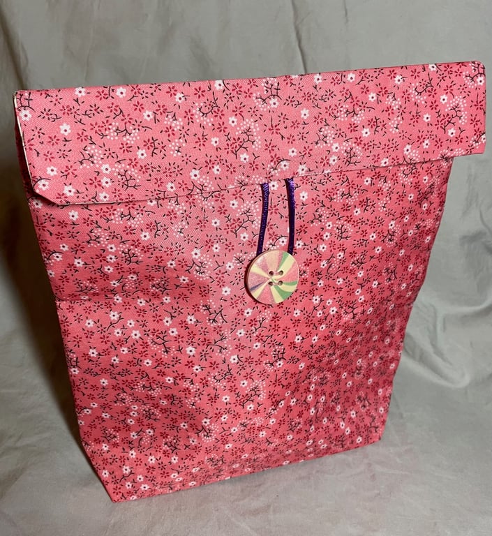 Fabric storage bag or gift bag, medium