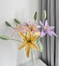 Crochet Lily With Bud Summ Everlasting Floral Home Decor , Gift, Colourful lily, - Image 1