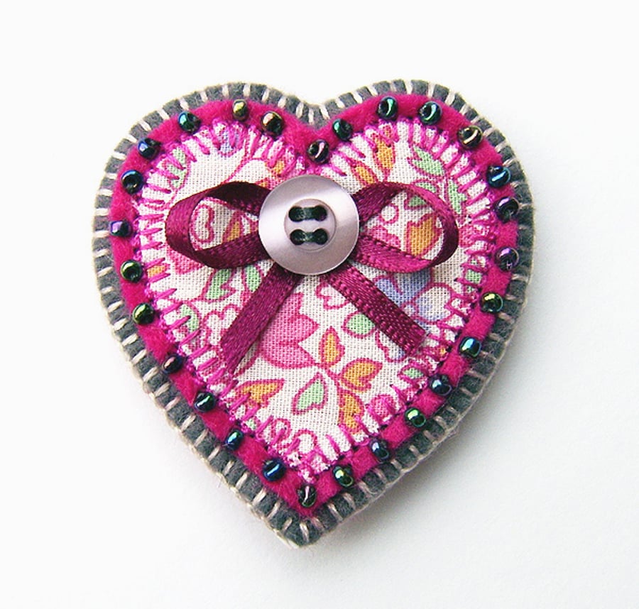 Reserved for jeech3... SALE! Heart Brooch