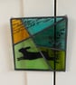 Stained Glass Screen Printed Hare Panel - Image 3