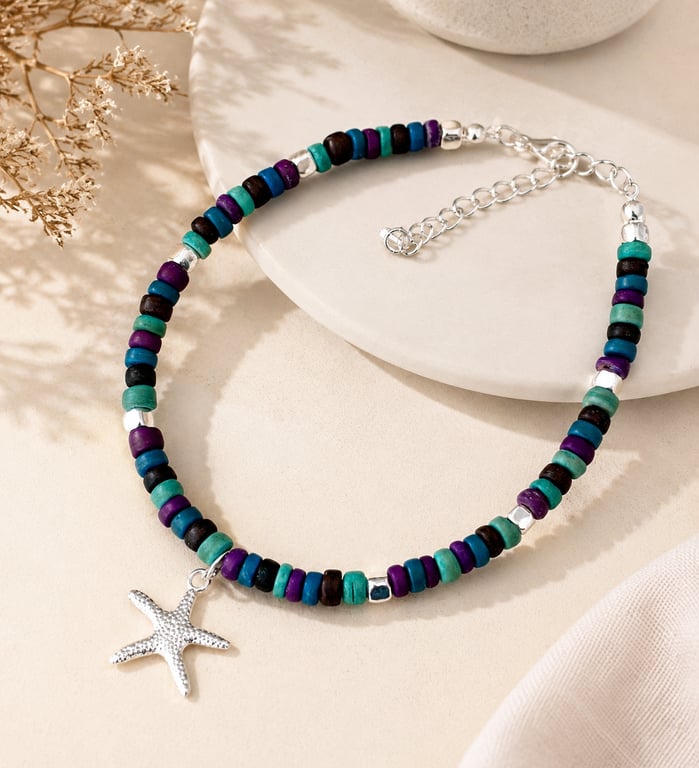 Colourful Coastal Handmade Anklet