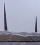 Three Tall Tiny Stone Trees on Stone Hill - Image 2