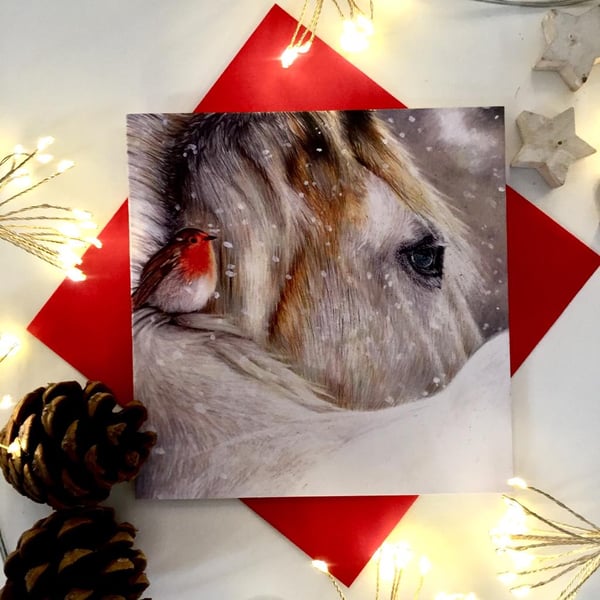 The Christmas Horse Blank Christmas Card