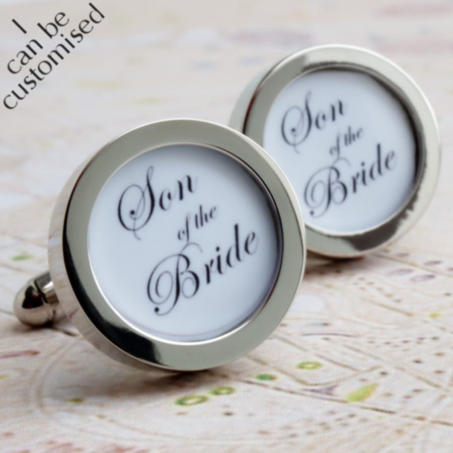 Son of the Bride Cufflinks for Your Wedding Party Groomsmen