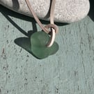 aqua seaglass necklace