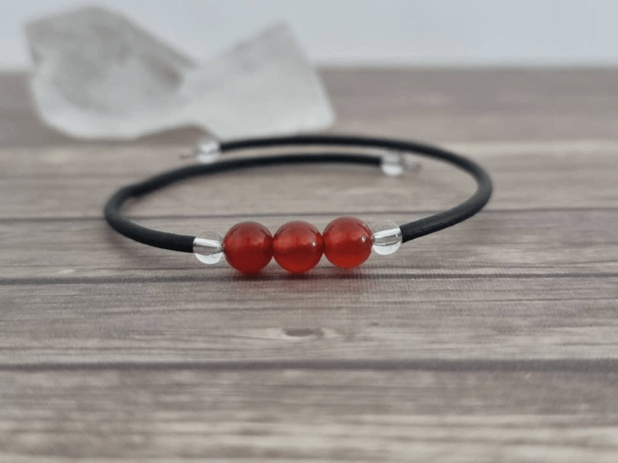 Carnelian Memory Wire Bracelet