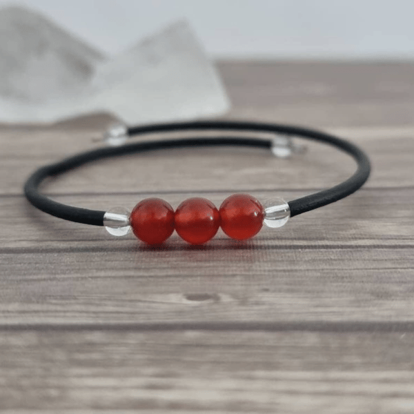 Carnelian Memory Wire Bracelet