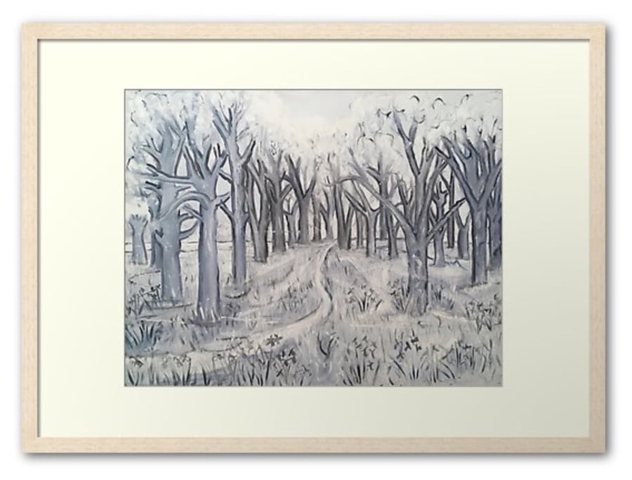 Framed Print Taken From The Original Painting ‘Shades Of Grey In The Wild Garden