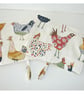 Pair of Old 212S Series Rayburn Hob Lid Mat Pad Covers 2 x Hens Chickens - Image 2