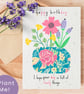 Plantable Wildflower Birthday Card, Eco Friendly Gift, Handmade in the UK