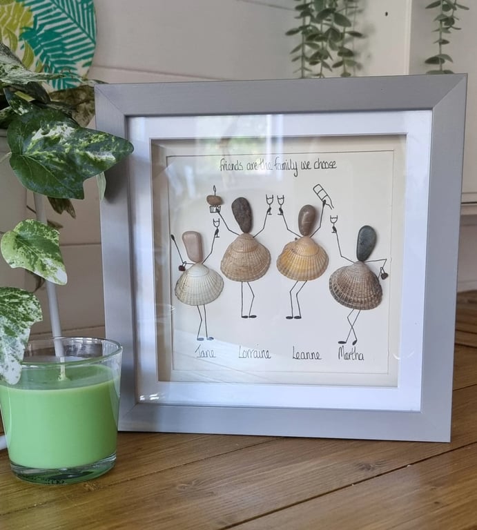 Personalised Friends Pebble Picture 8" x 8"