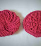 Crocheted face and body scrubbies set - red or blue