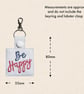 Be Happy Keyring - Positive Embroidered Bag Charm - Image 5