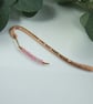Bookmark, Forged and Stamped Copper, Rose Quartz and Moonstone - Image 7