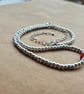 Matte Silver, dual occasion, red sea coral necklace.