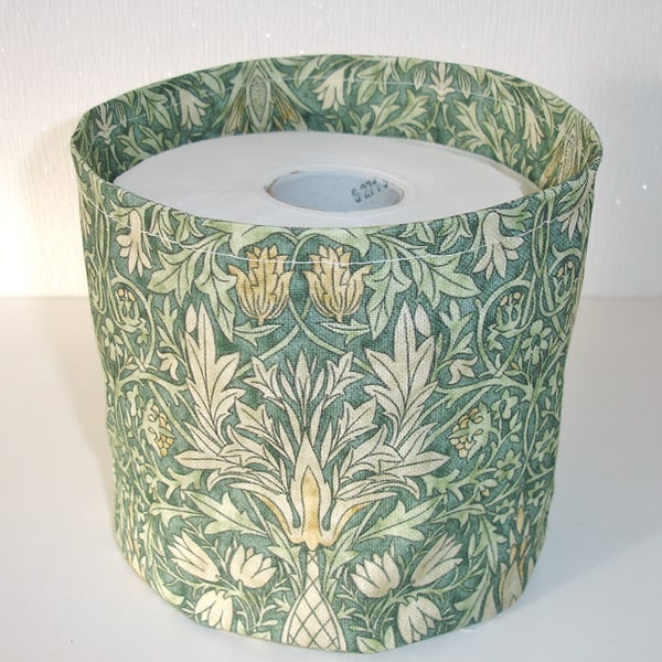 Toilet Roll Holder Loo Storage Pot Basket William Morris Snakeshead Green Tidy