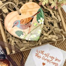 Hedge Sparrow Heart - Cute Keepsake Gift Tag or Christmas Decoration