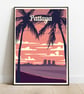 Pattaya retro travel poster, Pattaya print, Thailand travel poster - Image 1