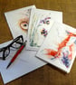 Ostrich Card, A5 blank greeting card with a watercolour ostrich design - Image 5