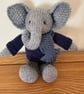 Knitted Blue Elephant - Image 5