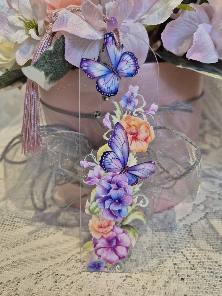 Butterfly Floral Bookmark
