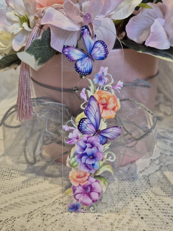 Butterfly Floral Bookmark