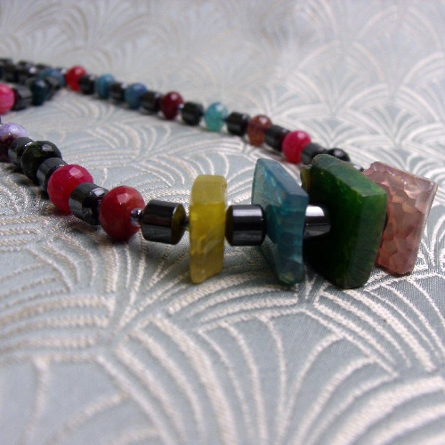 Chunky shop agate necklace