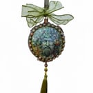 Handcrafted Green Man Bauble, Mythical Woodland Ornament