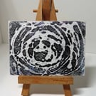 ACEO Whirl 1 Original Collagraph Print OOAK 
