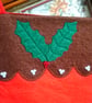  Christmas Stocking Lined with applique Holly and Trees - Image 6