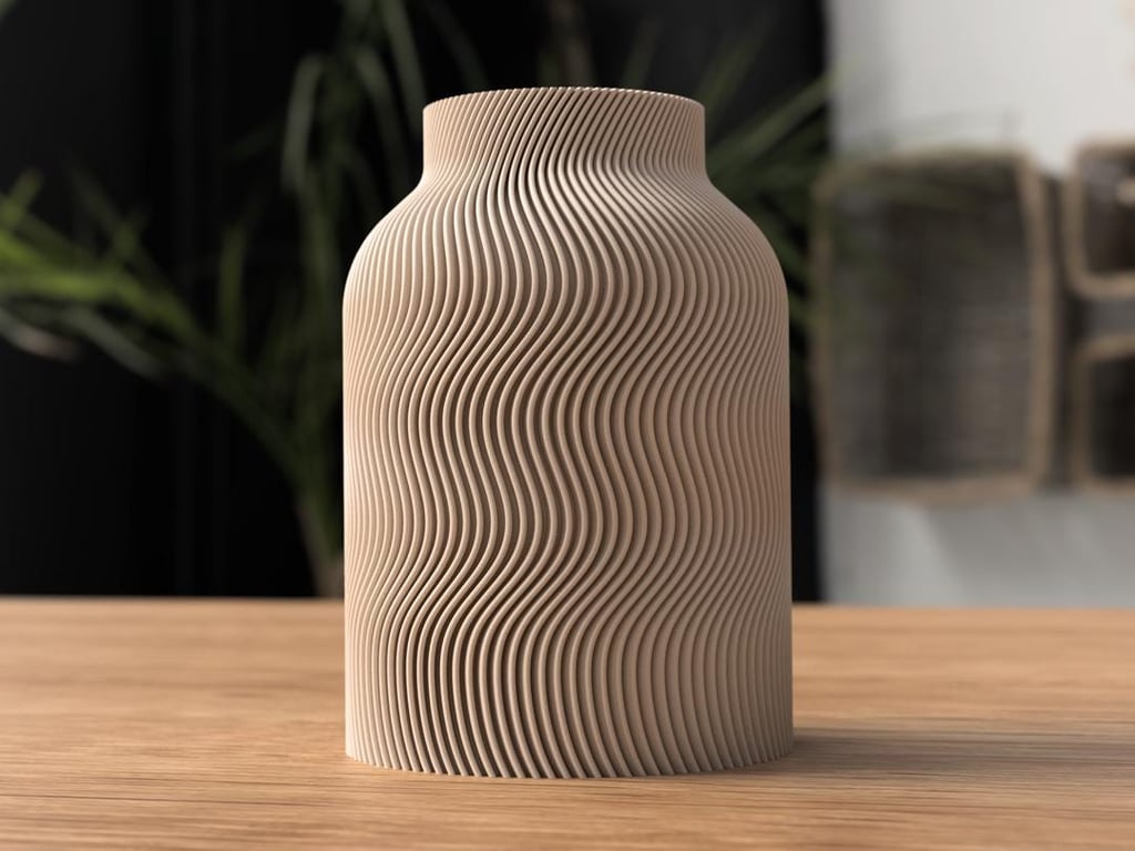 Luna Ribbed Vase Minimalist Home Decor Scandinavian Style