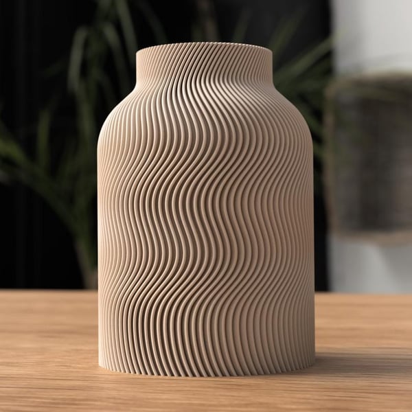 Luna Ribbed Vase Minimalist Home Decor Scandinavian Style