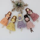 Macrame Christmas Fairy, Angel tree decoration