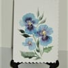 original art floral hand painted greetings card ( ref F 709)
