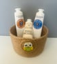Set of 3 Rustic Owl Twine Storage Pots UK Handmade Housewarming Gift