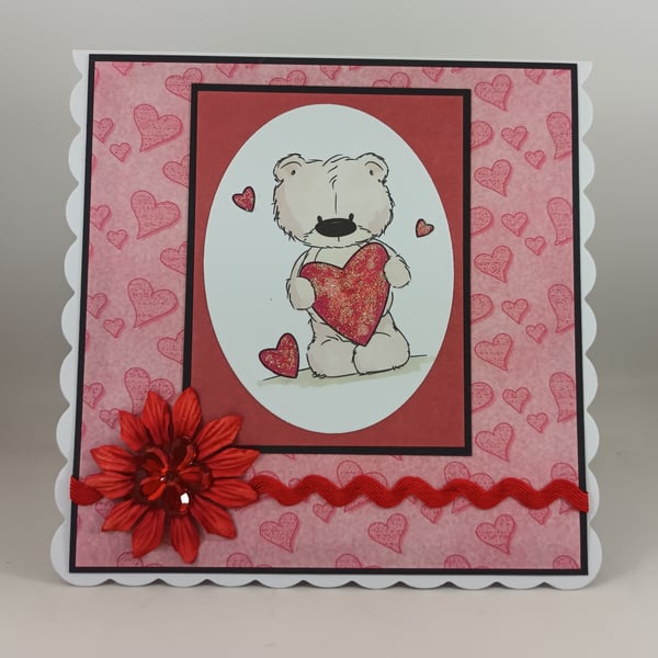 Cute bear Valentine's Day card 