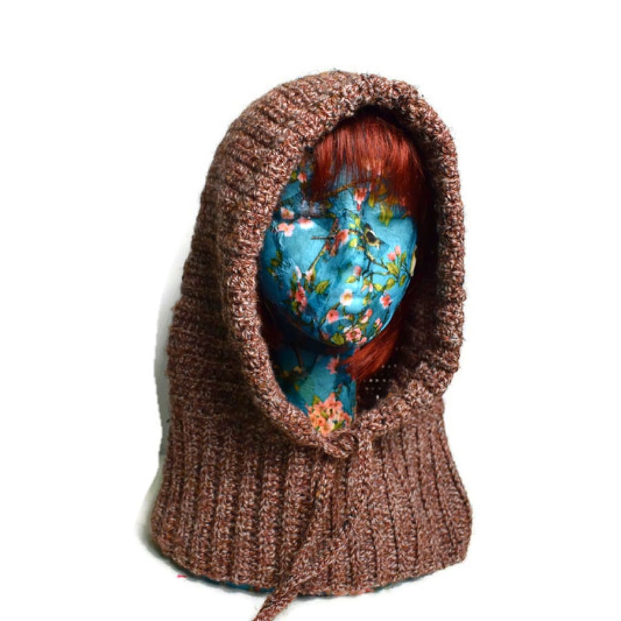 Brown Balaclava Style Hat