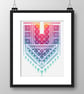 271 - Rainbow Tatreez Cross Stitch Pattern: Palestinian Folk Art Collar (PDF) - Image 3