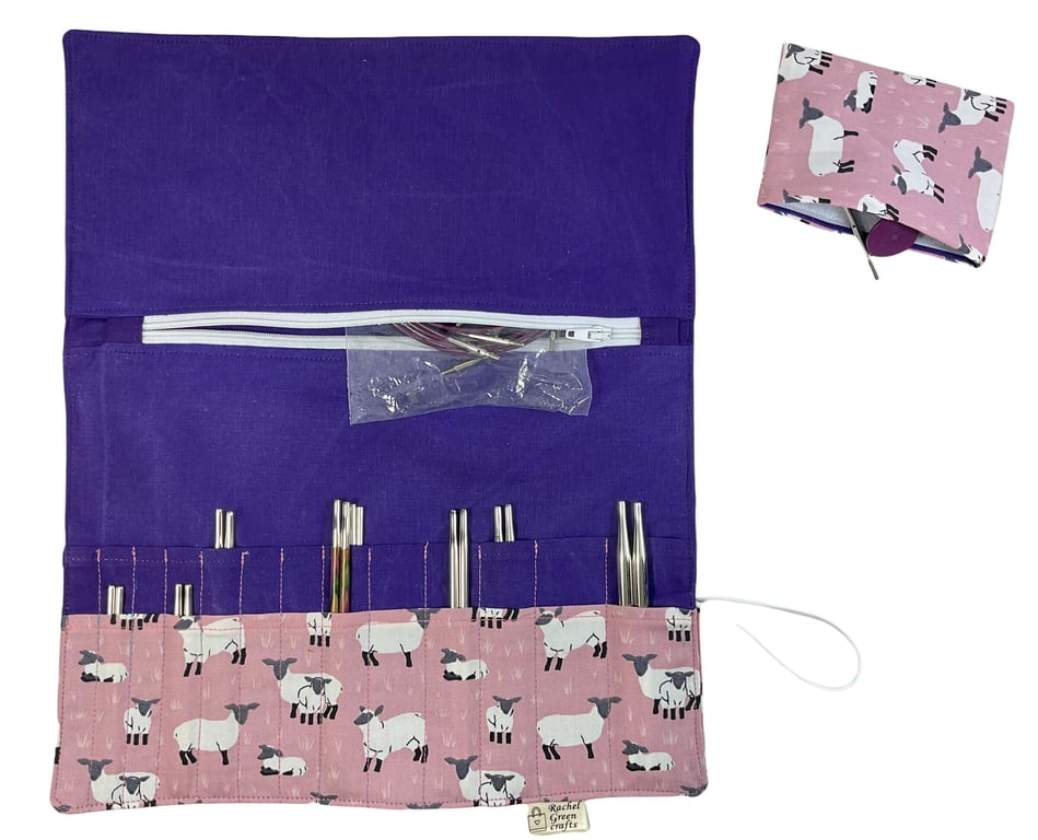 Interchangeable needle case with sheep ,interchangeable organiser, addi needle c