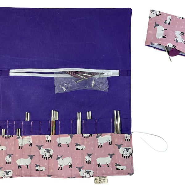 Interchangeable needle case with sheep ,interchangeable organiser, addi needle c
