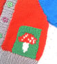 Child's Multi Coloured Cardigan with a Cute Mushroom Design Pocket, Custom Make - Image 3
