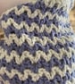 Women's cowl, snood crocheted in blue and green cotton - Image 2