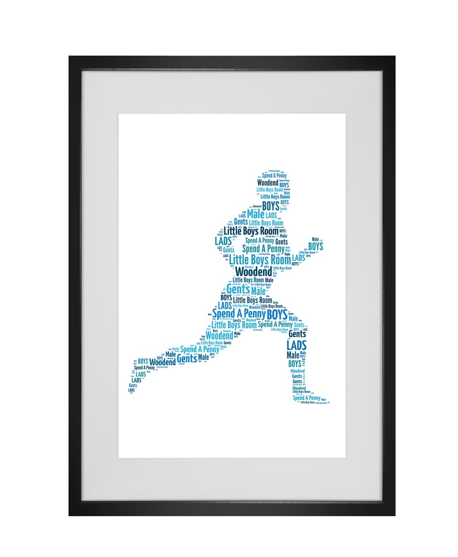 Personalised Runner Jogger Design Word Art Gifts 