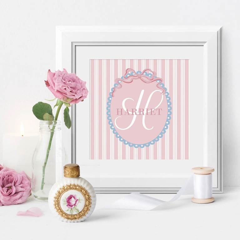 Regency Stripe Personalised Print for Her